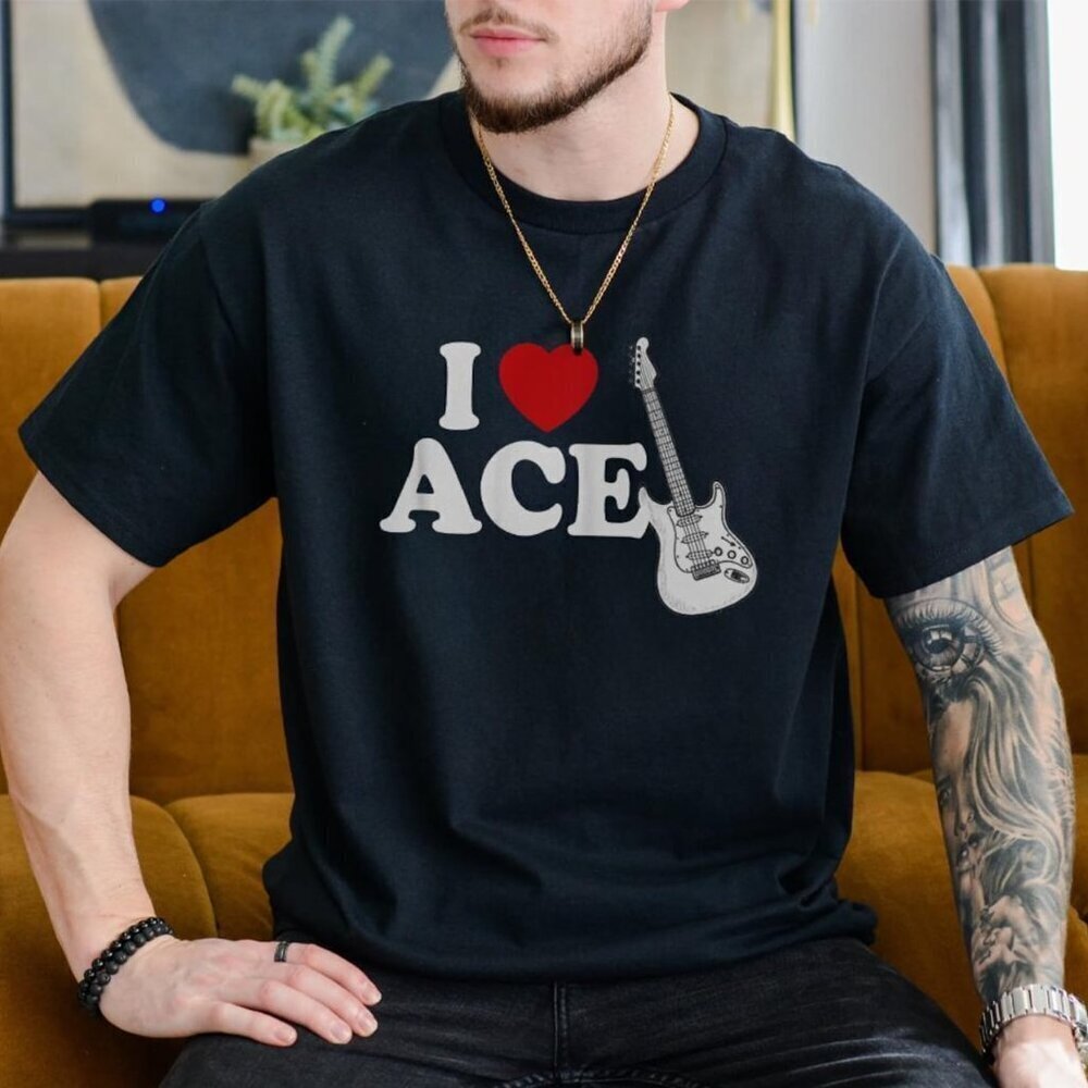 I love ACE Frehley Shirt Legendary Rock Guitarist Shirt Spaceman Guitar Vibes